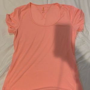 Lucy Coral Short Sleeve Workout Top
